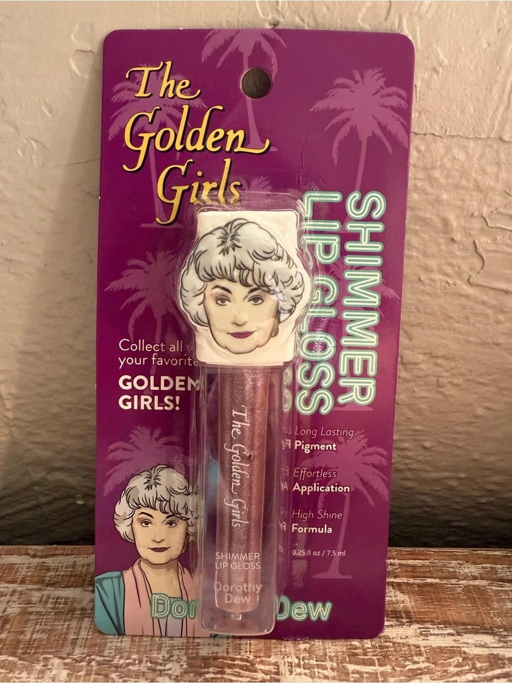 Golden girls tv show Lip Gloss Set - Pink, Yellow, Purple, Teal